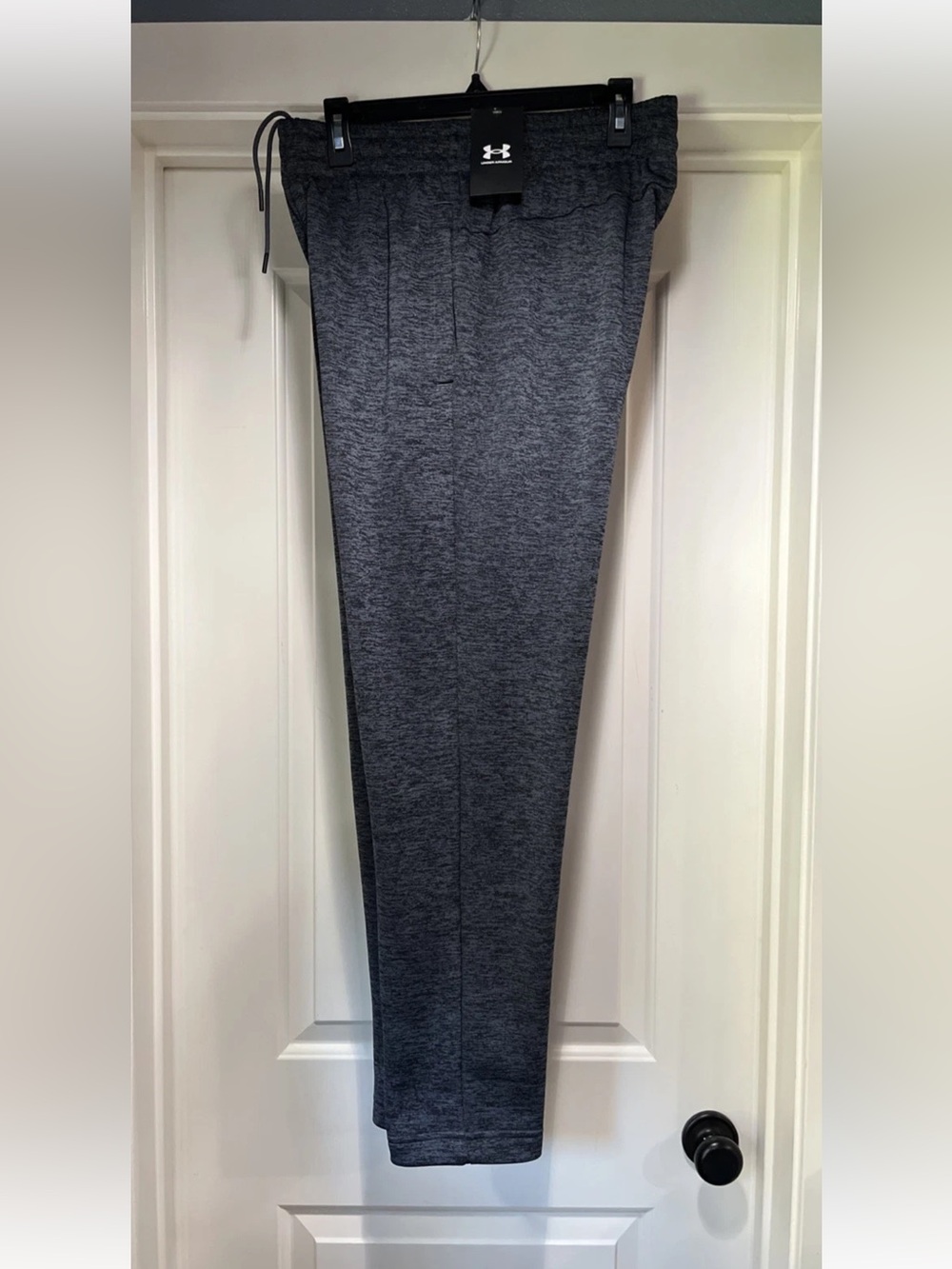 Mens Large Under Armour Fleece Twist Sweat Pant Pitch Gray 1373361 025 Taper New